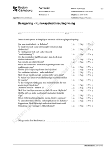 Delegering - Kunskapstest insulingivning