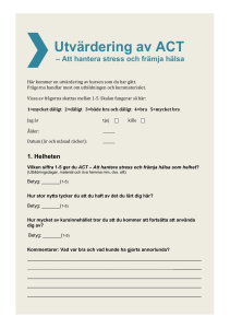 Utvärdering av ACT