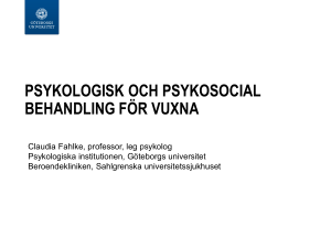 Psykologisk och psykosocial behandling för vuxna