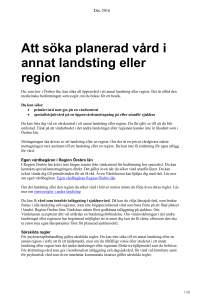 Att söka planerad vård i annat landsting eller