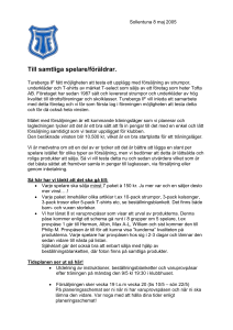 Till spelare/medlemmar/föräldrar