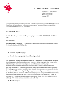 Allmän statslära, linjen för politologi, modellsvar