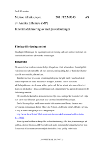 Förslag till riksdagsbeslut