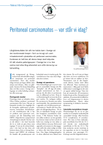 Peritoneal carcinomatos – var står vi idag?