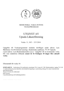 The Svedberg Seminar series