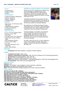 ROLF JUNGBARK – SENIOR SYSTEMUTVECKLARE