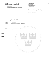Vi har registrerat ert ärende