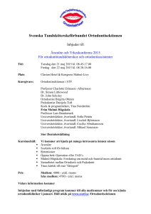 Svenska Tandsköterskeförbundet Ortodontisektionen