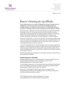 Burow`s lösning på väg tillbaka