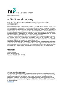 Berlin, 16.6.2015. Andreas Assum tillträder i ledningsgruppen
