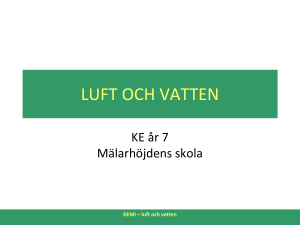 Luft och vatten - År 8 Mälarhöjdens skola