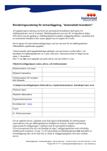Revideringsunderlag för larmanläggning, ”Automatiskt brandlarm”