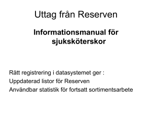 Informationsmanual för sjuksköterskor