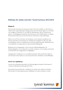 Riktlinjer för arbete med hbt i Tyresö kommun 2014-2016