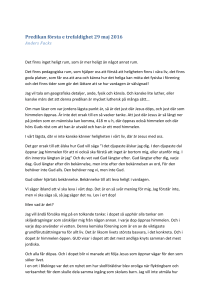 Predikan första e trefaldighet 29 maj 2016