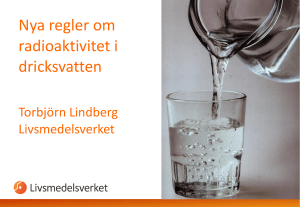 Nya regler om radioaktivitet i dricksvatten