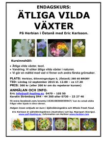 ÄTLIGA VILDA VÄXTER