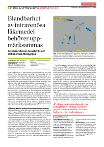 Blandbarhet av intravenösa läkemedel behöver upp