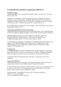 Protokoll Brukarrådsmöte Lindåsskolan 2009-02-15