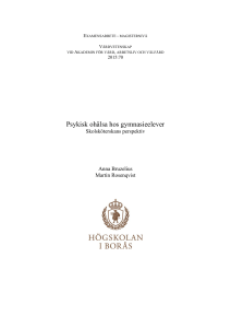 Psykisk ohälsa hos gymnasieelever