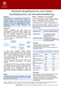 Nedsatt långtidsminne och intakt korttidsminne vid hörselnedsättning