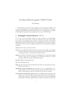 Frivillig reflektionsuppgift TDDC76 2016