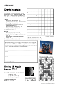 Korstalssudoku - Populär Astronomi