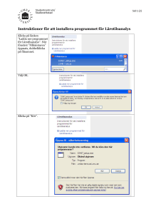 Instruktioner för att installera programmet för