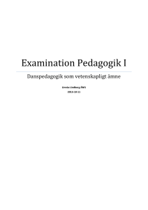 Examination Pedagogik I
