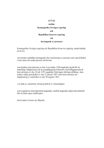 AVTAL mellan Konungariket Sveriges regering och
