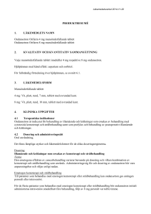 Ondansetron Orifarm orodispersible tablet SmPC