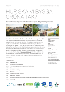 HUR SKA VI BYGGA GRÖNA TAK?