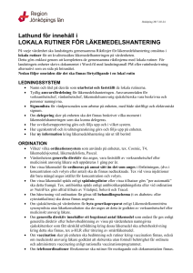 Lathund för innehåll i LOKALA RUTINER FÖR