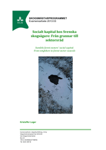 Socialt kapital hos Svenska skogsägare: Från grannar till sektorsråd