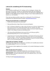 ATC-ordning i läkemedelsförråd kommunala boenden