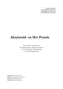 Akrylamid - Lunds universitet