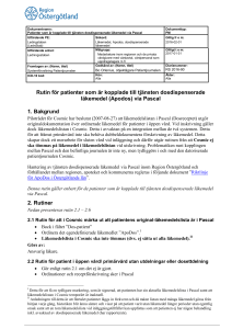 Rutin för patienter som är kopplade till ApoDos via Pascal