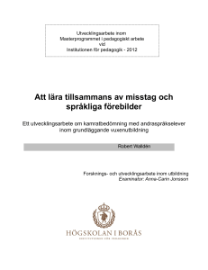 Att lära tillsammans av misstag och språkliga förebilder
