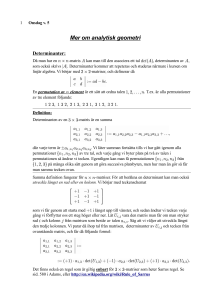 Mer om analytisk geometri