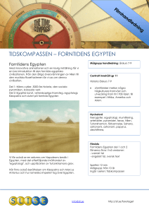 tidskompassen – forntidens egypten