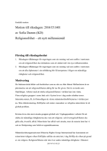 Religionsfrihet ett nytt millenniemål