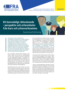 Ett barnvänligt rättsväsende– perspektiv och erfarenheter från barn