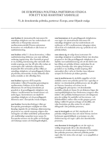 De europeiska politiska partiernas stadga för ett