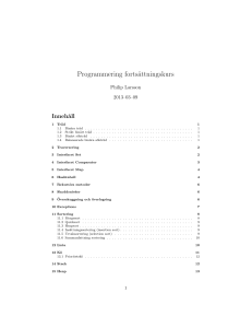 Programmering fortsättningskurs