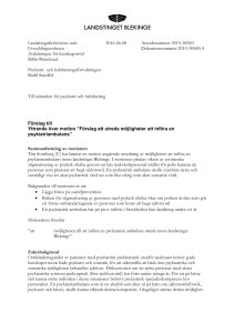 014 A Motionssvar angående psykiatrisk ambulans