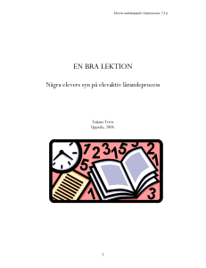 EN BRA LEKTION