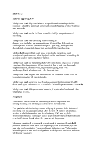 2017-01-13 Delar ur uppdrag 2010 Vårdgivaren skall tillgodose