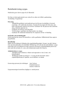 Rutinbeskrivning syrgas