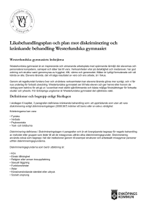 Likabehandlingsplan och plan mot diskriminering och kränkande