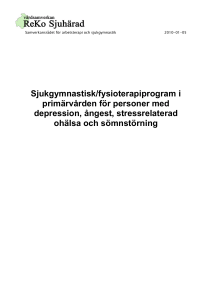 Sjukgymnastisk/fysioterapiprogram i primärvården för personer med
